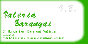 valeria baranyai business card
